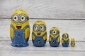 MADE in UKRAINE Cartoon Heroes Nesting Doll 4.13'' or 10.5 cm Hand Painted Matryoshka Doll 5pieces Funny Gifts Wood Toys