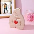 Wooden Cats/Bears/Elephants/Rabbits Couples Puzzle, Couple Wedding Keepsake Gift, Housewarming Gift for New Couple Valentine's Day Gifts