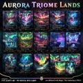 Aurora Triome Lands 2.0 ••• 18 MTG Proxy Cards for EDH ••• Pimp your MTG Commander Deck