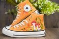 Custom Converse Chuck Taylor Mushrooms Embroidered Converse Shoes/ Mushrooms Embroidered Converse Custom/ Mushrooms Embroidered Sneakers