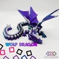 Wolf Dragon Articulated Fidget Collectible Toy with Adjustable Wings | 3D Printed | ADHD | Stress Reliever | Decor
