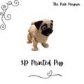 3D Printed Pug/ flexible 3D model/unique gift for kids/3d printed dog/ kids toy/ fidget toy/dog lover gift/adopt don’t shop/puppy