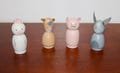 Toy Farm Animal Figurine Set - Hearth & Hand™ with Magnolia: Wooden Playset, 18M+ - Set of 4 Chicken Cow Pig Donkey - Will Combine Shipping