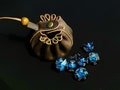 Green Dragon's Eye Dice Gift Box,DND Dice Set,Leather Dice Bag Set,Resin Dice Set,A gift for DND beginners