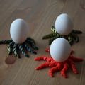 Eggtopus Fidget Egg Cup | Breakfast Egg Holder | Creative Holder for Eggs and Small Round Objects | 3D Printing | Octopus Egg Holder