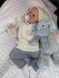 Gorgeous Reborn Baby Boy, Over 5LBS, 20" In Length, Beautiful Detailed Features, Ready to Ship, Includes Extras *Vinyl Doll*