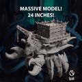 Pinnex Frigate Large Creature Ship with Playable Int and Ext, Tabletop RPG Setpiece, Dungeons and Dragons Terrain, BBEG, Boss Monster