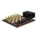 Isle Of Lewis Chess Set With Ii White & Brown Resin Chess Pieces 3.5 Inch And Macassar Chess Board 20 Inch