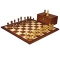 Mahogany Chess Set 20 Inch With Weighted Sheesham Zagreb Staunton Pieces 3.75 Inch