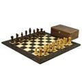 Tiger Ebony Chess Set 20 Inch With Weighted Sheesham Staunton French Knight Pieces 3.75 Inch