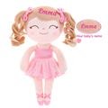 Baby's First Doll, Personalized Dolls, Rag Doll，Personalized Plush Dolls Curly Ballerina Series Peach Ballet Dream 14-inch