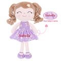 Custom Plush Doll, Baby Shower Gift, First Baby Doll, Embroidered Dolls for Baby Girls,12-inch Curly Hair Baby Star Dress Doll