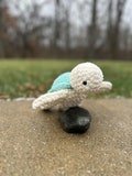 Crochet Turtle Plushie | Crochet Turtle | Custom Turtle | Handmade Stuffie | Amigurumi Toy made with plush chenille yarn