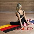 Custom Made Half-and-Half Multinational Personalized Double-Flag Yoga Mat (select any 2 country flags of your choice).