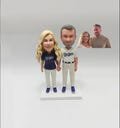 Custom Baseball Couple Bobbleheads，Personalized baseball themed gifts for fans，Baseball Lover Couple Custom Gifts, Anniversary Wedding Gifts
