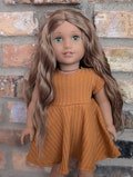 OOAK Custom American Girl Doll Reverie Brown Hair Green Eyes Medium Skin Tone Josefina Mold