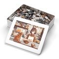 Jigsaw Puzzle: Woman Making Chocolate Drink with Cat, Cute and Relaxing, 1000 Pieces, Gift for Puzzle Lovers, Relaxation Activity.