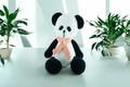 Gifts for Kids, cute, baby gift, crochet, newborn gift, Panda Bear, Handmade, crochet amigurumi, Animal Toy, Baby shower Gift For Girl Boy