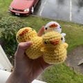 Crocheted Little Ducks, Handmade Chick, Mini Stuffed Duckie, Yellow / White Duck, Cute Plushie, Amigurumi Duck Plush, Stuffed Animal