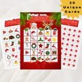 30 Christmas Bingo Cards  Unique bingo Design Includes Call-Out Cards and Bingo Markers | Perfect for Holiday Parties Fun Christmas Activity