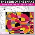 Year of the Snake Art Activities and Coloring Pages, Chinese New Year 2025, Lunar New Year Printables