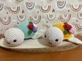 Amigurumi Handmade Crochet Organic Yarn Turtle Toy , Amigurumi Finished Toy for Christmas Gift, Newborn Gift, Handmade Toy for Kids