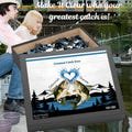 Couples Gift Puzzle Gift For Fishermen Outdoor Design Personalized With Couples Names - Gift For Anniversary Gift For Lovers Puzzle 3 Sizes.