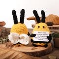 100% handmade crochet bear bee, new year home decor, positive energy crochet, new year gift, ready to ship, cute motivational gift, warming