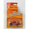1987 Matchbox MB 17 Red Dodge Dakota With Chrome Light Bar Cut Card