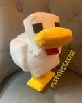 Plush inspired by the Minecraft character “chicken”
