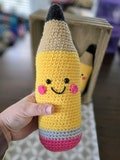 Handmade Crochet Pencil Plushie – Cute Teacher Gift, Desk Decor, Classroom Accessory, Amigurumi