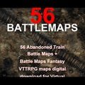 56 Abandoned Train Battle Maps  Battle Maps Fantasy d&d maps digital download for Virtual Tabletop RPG Battlemaps for Roll20, foundryvtt