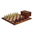Isle Of Lewis Chess Set With I Ivory & Red Resin Chess Pieces 3.5 Inch With Mahogany Chess Board 20 Inch