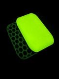 The Rock w/ Stainless Steel composite plates Fidget Slider 3 click (green glow in the dark / SS composite) / Silent / EDC / slider/ fidget