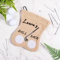 Customized Golf Ball Sack with Name, Portable Flannelette Golf Ball Bag, Funny Golf Lovers Gift, Special Golf Players Gift, Sports Accessory