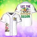Mardi Gras Carnival Let The Shenanigans Begin Jersey, Personalized Mardi Gras Baseball Jersey, Custom Name And Number Baseball Jersey