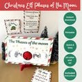 Christmas Elf Moon Phases Props, Elf Moon Phases Scene, Elf School Props, Funny Elf Ideas, Christmas Elf Props, Instant Download Elf Scene