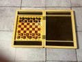 Soviet pocket wooden Chess Set 80s vintage. Great gift for mens and collectors. From Queen's gambit film beautiful road chess set