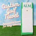 Classic Personalized Golf Towel | Green White Golf Towel | dad personalized golf | custom golf towel