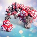 Articulated Flexi Dragon | Mushroom | 12 Inch | Cute & Spooky | 3D Printed | Dragon Decor