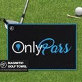 Only Pars Magnetic Golf Towel – Waffle Microfiber with Strong Magnet for Bags, Carts & Clubs – Funny Golf Gift for Men and Women- 24"x16"