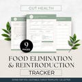 Gut Health Symptoms Tracker Content, Food Elimination Worksheets for Clients, Health Coaching Program Template, Nutrition Coach Handout