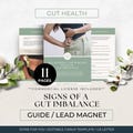 Gut Health Content, Signs of a Gut Imbalance, Nutrition Coaching Program Template, Health Coach Resource, Wellness Handout, Client Guide