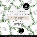 Mindful Eating Affirmation Cards, Heath Coach Lead Magnet, Nutritionist Client Resource, Fitness Motivation, Gut Health Quotes, Self Care