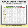 Alkaline Acidic Food Chart: GERD Acid Reflux Guide (Digital Download)