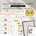 PLR MRR Low Cholesterol Food list, cholesterol diet, low cholesterol meal, Gut Health, Canva Editable template resell, low carb food guide