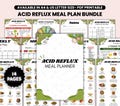 Acid Reflux Meal Plan Bundle, Acid Alkaline Food Chart, Acid Reflux Grocery List for Gut Health, Stomach Cancer, Meal Ideas, GERD Diet List
