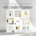 Nutrition Coach Bundle, Health Bundle, Nutrition Templates, Gut Health Posts, Nutrition Social Media Posts, Meal Prep Guide, Vitamins Posts