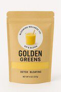Golden Greens Smoothie Mix ? Gut Health + Detox Superfood Blend | Vegan Wellness Powder | 10 Servings | Sip & Bloom