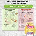 Diverticulosis Food List Printable: Gut Health Diet Chart (PDF Download)